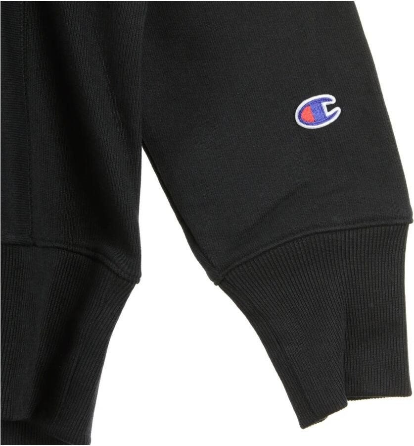 Champion Zwarte Geborduurde Script Logo Hoodie Black - Foto 2