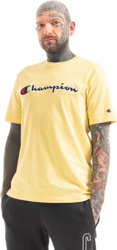 Champion Crewneck T-shirt 217814 Ys116 S Geel Heren
