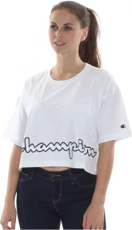 Champion Crop Top -handtekening Wit Dames