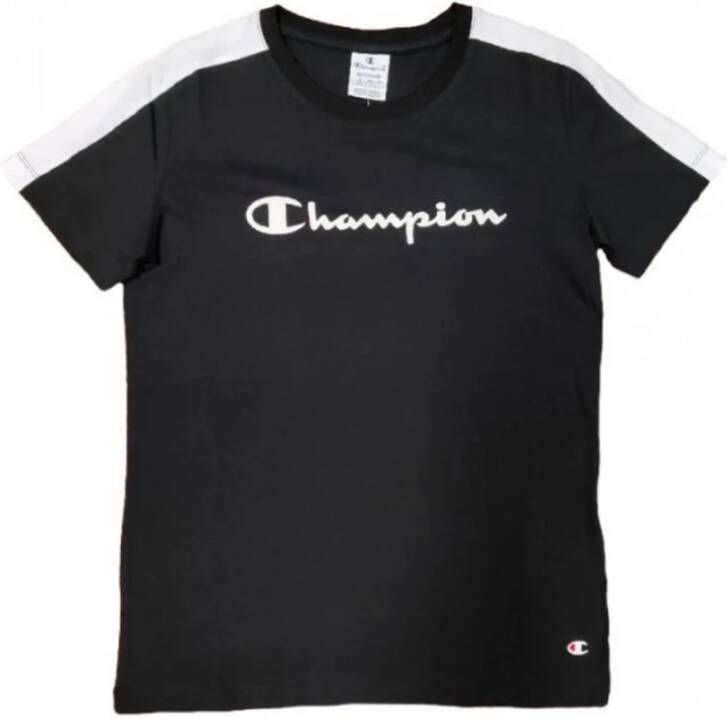Champion Gedrukt logo katoen t -shirt Zwart Heren