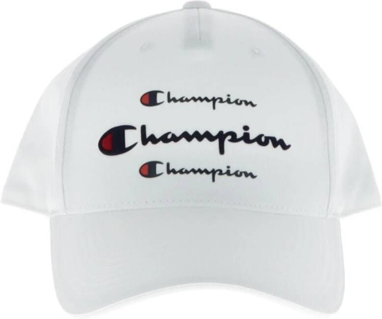 Champion Katoenen cap met print voor heren White Heren