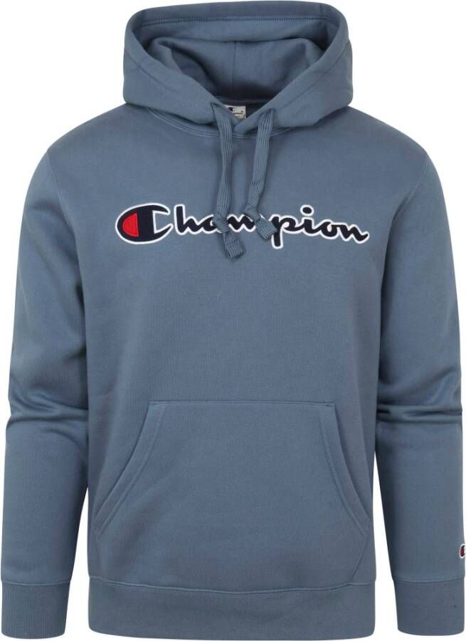 Champion Hoodie Logo Blauw Heren