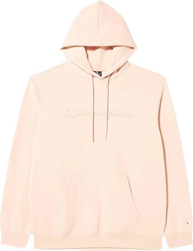 Champion Toned Logo Hoodie in Roze Pink