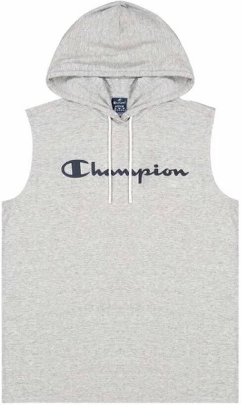 Champion Grijze mouwloze hoodie Gray Heren
