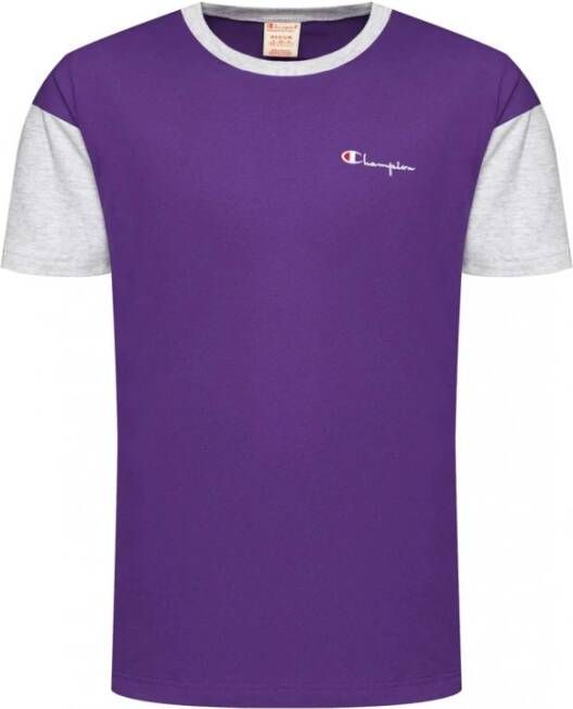 Champion Katoenen T-shirt Purple Heren
