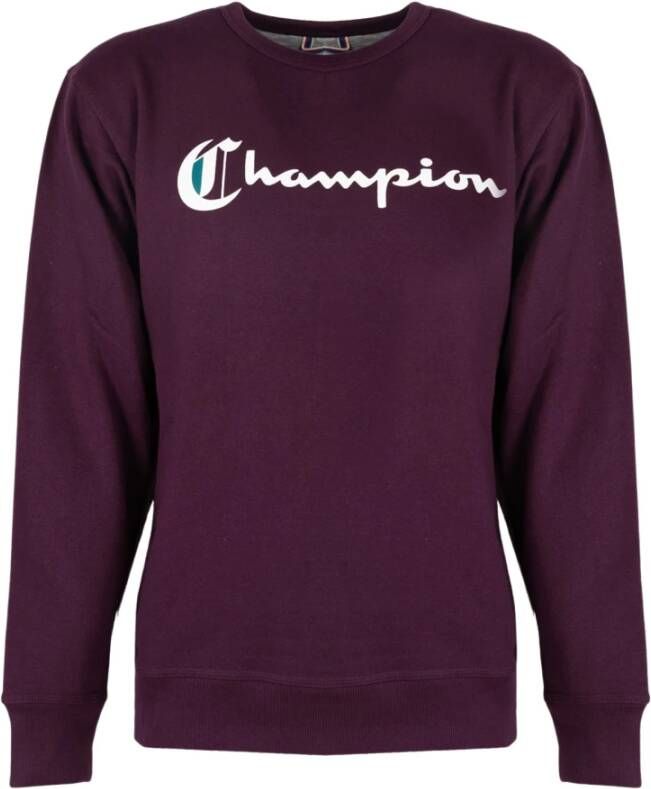 Champion Klassieke Ronde Hals Sweater Purple Heren