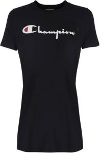Champion T-Shirt ;Long Top; Zwart Dames