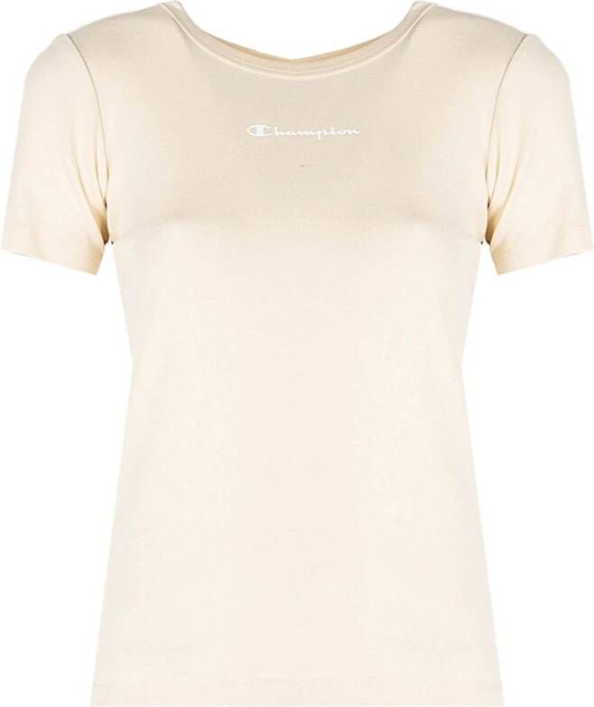 Champion Eenvoudige Framelon T-shirt voor vrouwen Beige Dames