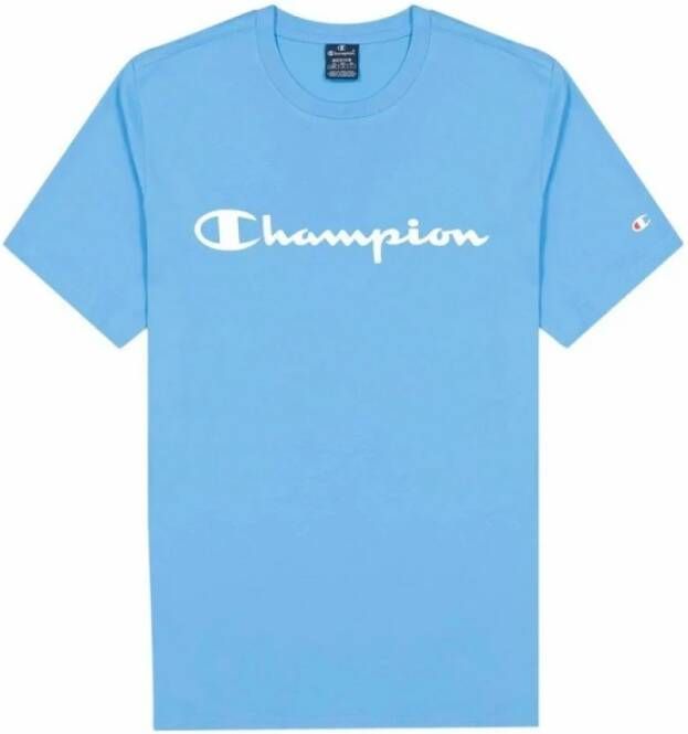 Champion Blauwe Legacy Logo Tee Blue Heren