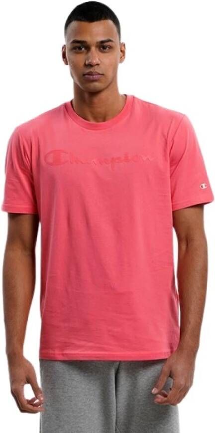 Champion Stijlvol T-shirt Pink Heren