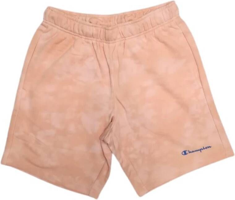Champion Tye Dye Small Logo Shorts Roze Heren