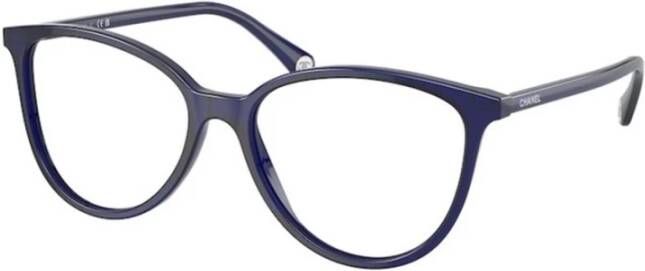 Chanel Elegante Zwarte Leren Schoudertas Blue Unisex