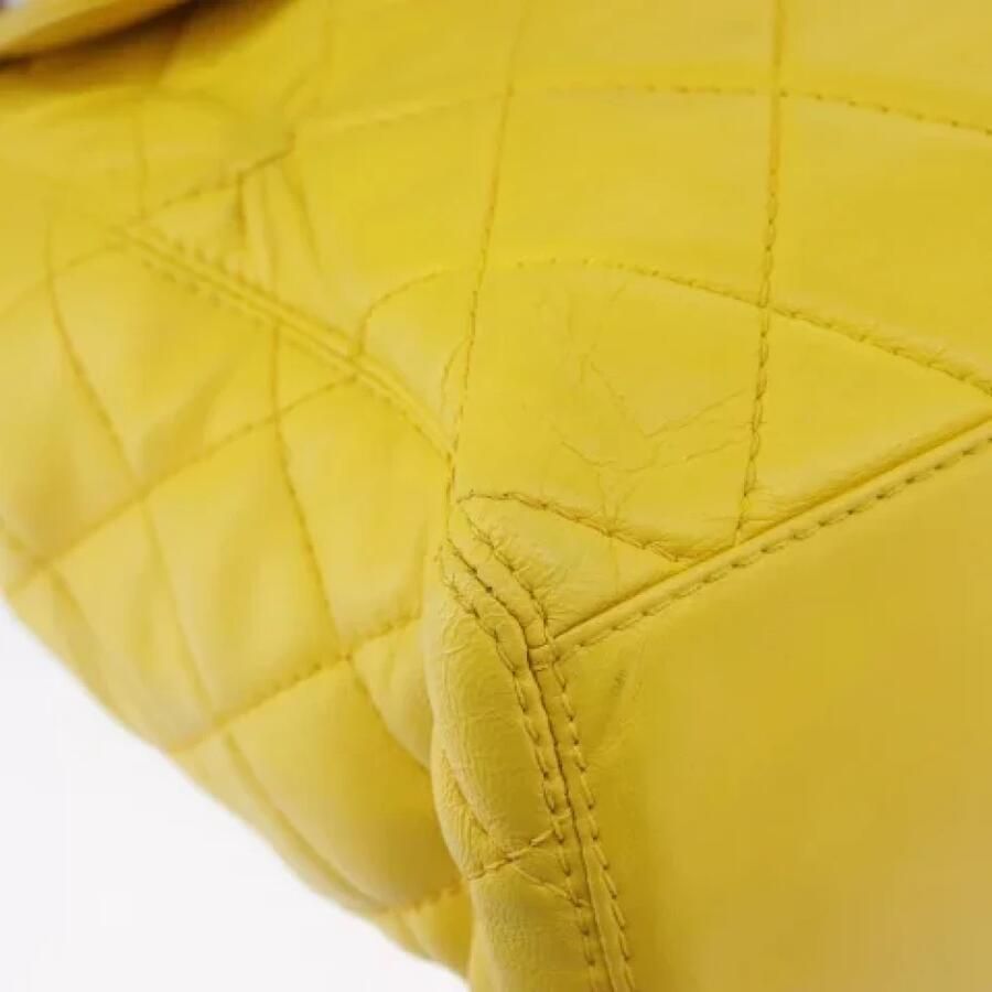 Chanel Vintage Pre-owned Leather chanel-bags Yellow Dames - Foto 4