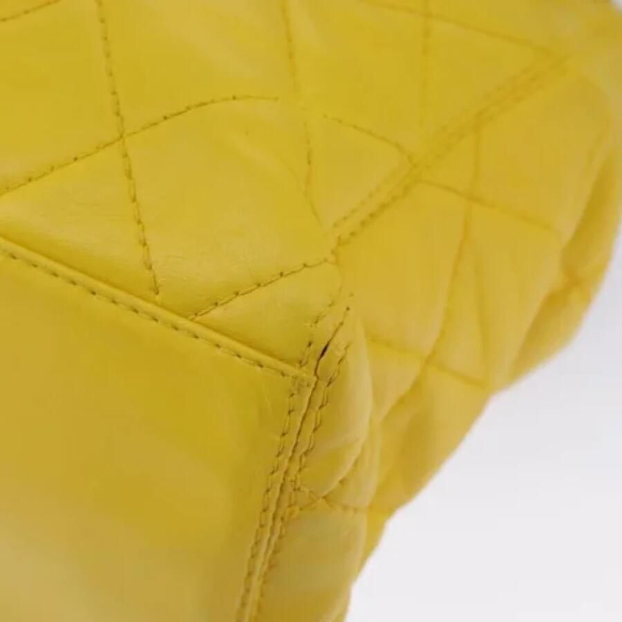 Chanel Vintage Pre-owned Leather chanel-bags Yellow Dames - Foto 5