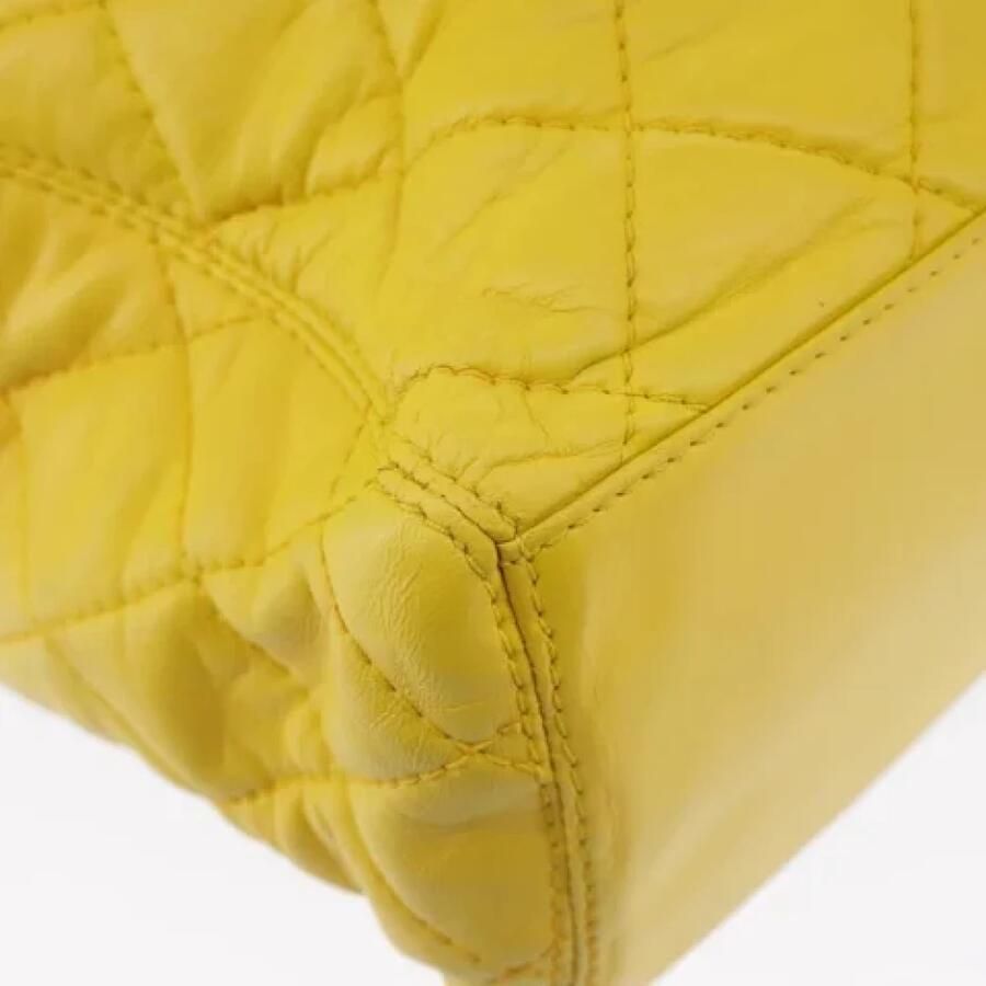 Chanel Vintage Pre-owned Leather chanel-bags Yellow Dames - Foto 6