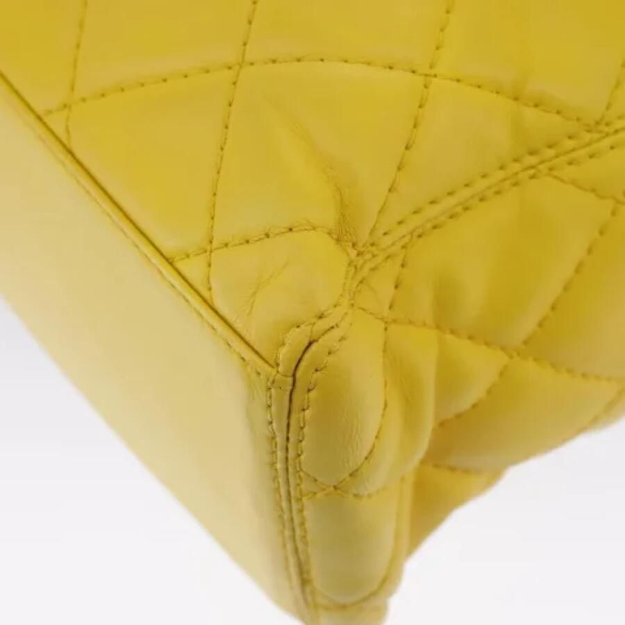 Chanel Vintage Pre-owned Leather chanel-bags Yellow Dames - Foto 7