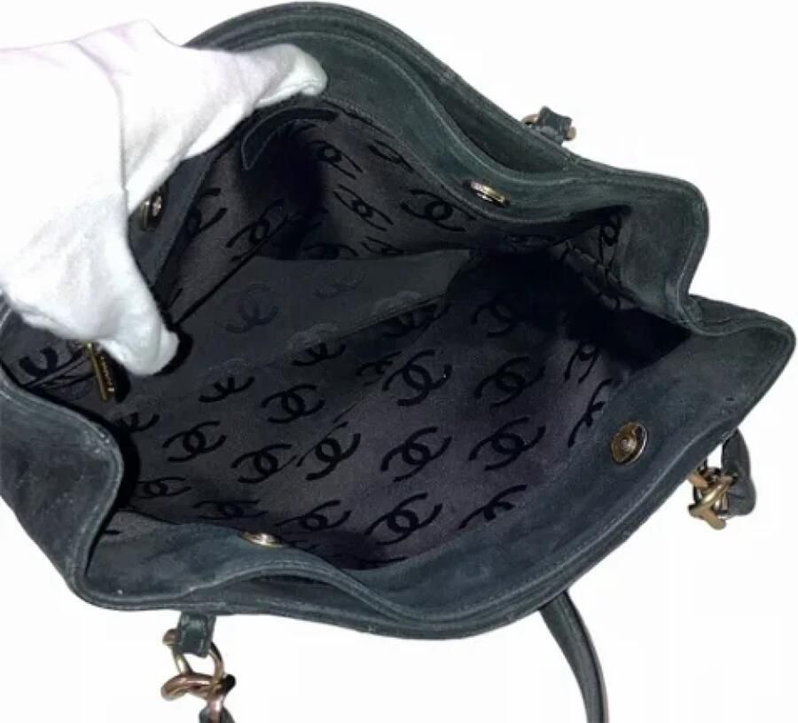 Chanel Vintage Pre-owned Suede chanel-bags Black Dames - Foto 7