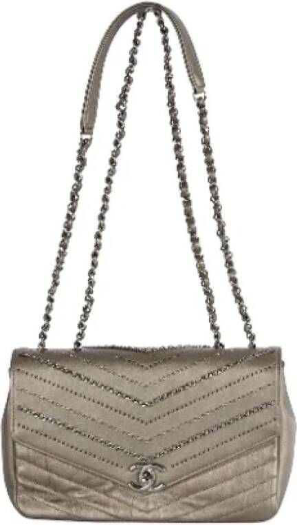 Chanel Leather -bags Grijs Dames