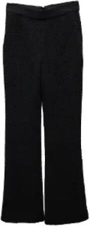 Chanel Vintage Chanel Zwarte Wol Lana Broek-Shorts-Rokken Zwart Dames