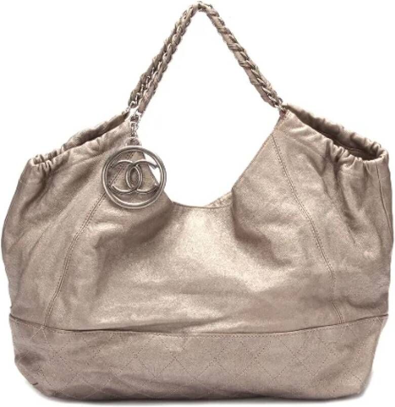 Chanel Vintage Gebruikte Boodschappentas Bruin Dames