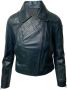 Chanel Vintage Groene Leren Motorjas Uitstekende Staat Groen Dames - Thumbnail 1