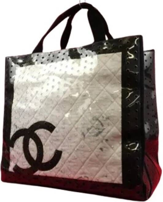 Chanel Vintage Leren Chanel Tassen Tweedehands White Dames