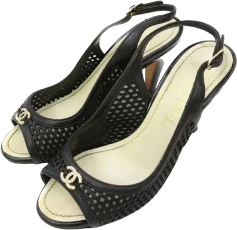 Chanel sandalen online zwart