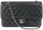 Chanel Vintage Leren Schoudertas Zwart Dames - Thumbnail 1