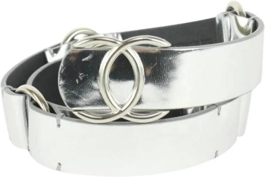 Chanel Vintage Ongebruikte Riem Grijs Dames