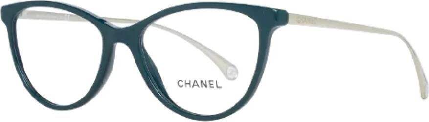 Chanel Vintage Pre-owned Acetate sunglasses Groen Dames