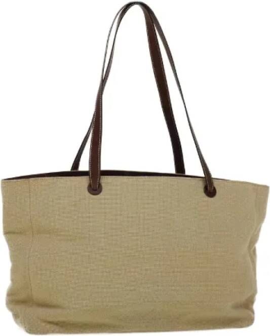 Chanel Vintage Pre-owned Canvas chanel-bags Beige Dames