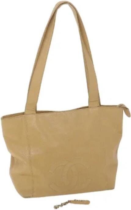 Chanel Vintage Pre-owned Canvas chanel-bags Beige Dames