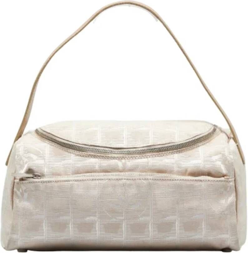 Chanel Vintage Pre-owned Canvas chanel-bags Beige Dames