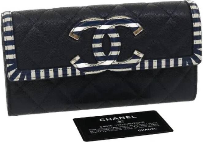 Chanel Vintage Pre-owned Canvas chanel-bags Blauw Dames