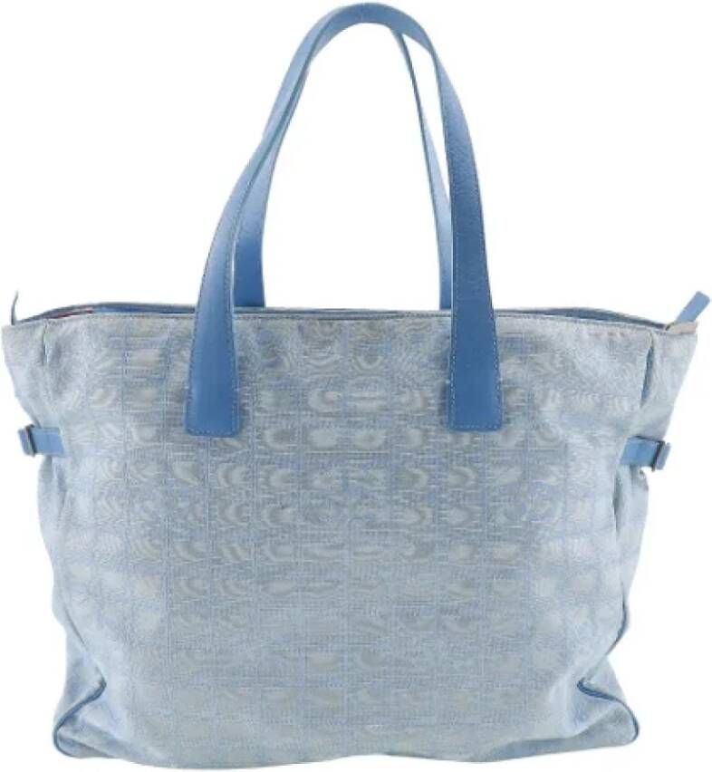 Chanel Vintage Pre-owned Canvas chanel-bags Blauw Dames