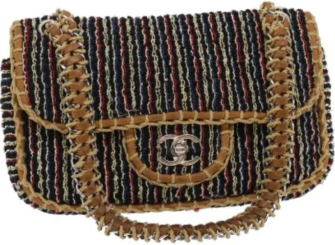 Chanel Vintage Pre-owned Canvas chanel-bags Blauw Dames