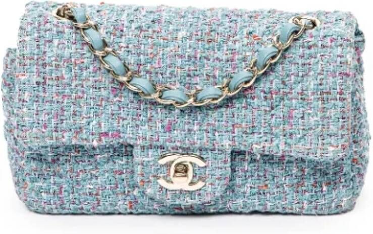 Chanel Vintage Pre-owned Canvas chanel-bags Blauw Dames