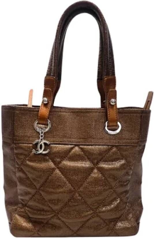 Chanel Vintage Pre-owned Canvas chanel-bags Bruin Dames