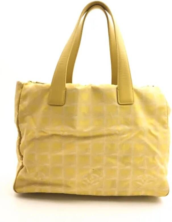Chanel Vintage Pre-owned Canvas chanel-bags Geel Dames