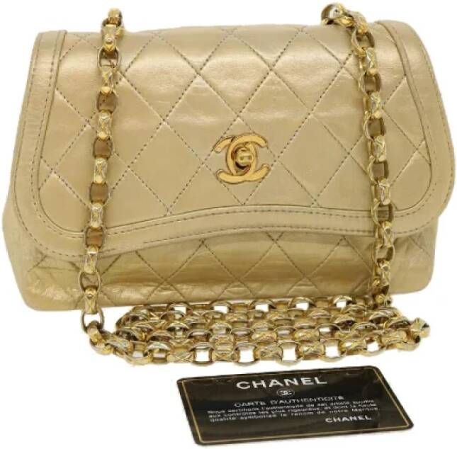 Chanel Vintage Pre-owned Canvas chanel-bags Geel Dames