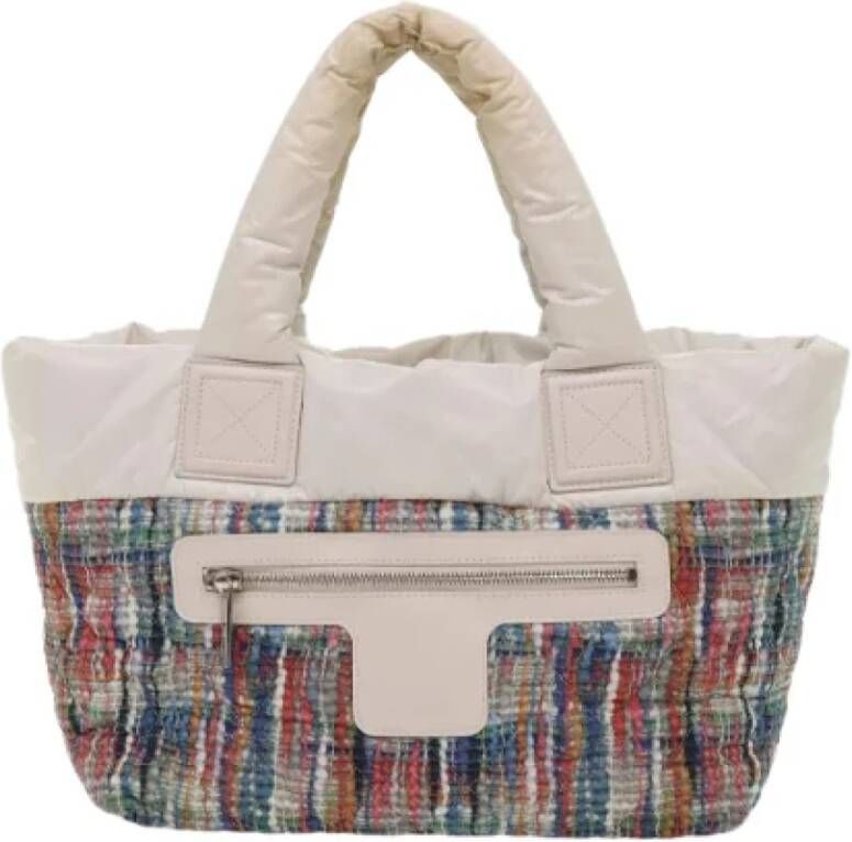 Chanel Vintage Pre-owned Canvas chanel-bags Grijs Dames