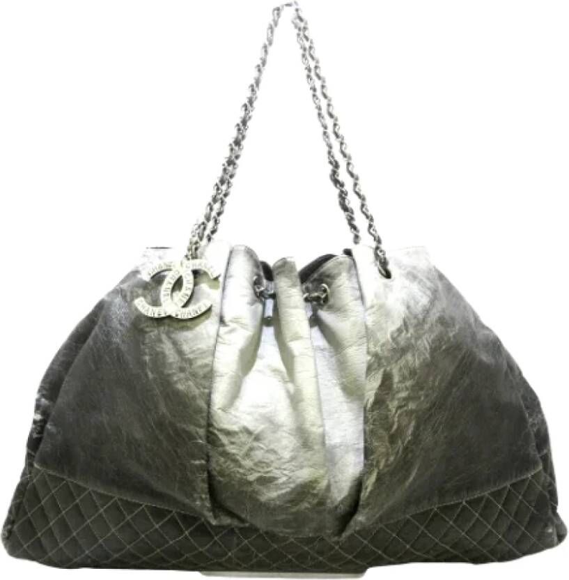 Chanel Vintage Pre-owned Canvas chanel-bags Grijs Dames