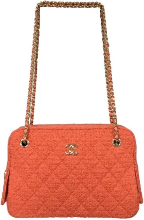 Chanel Vintage Pre-owned Canvas chanel-bags Oranje Dames