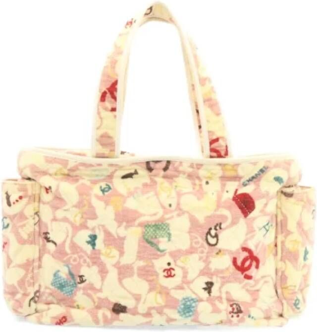 Chanel Vintage Pre-owned Canvas chanel-bags Roze Dames