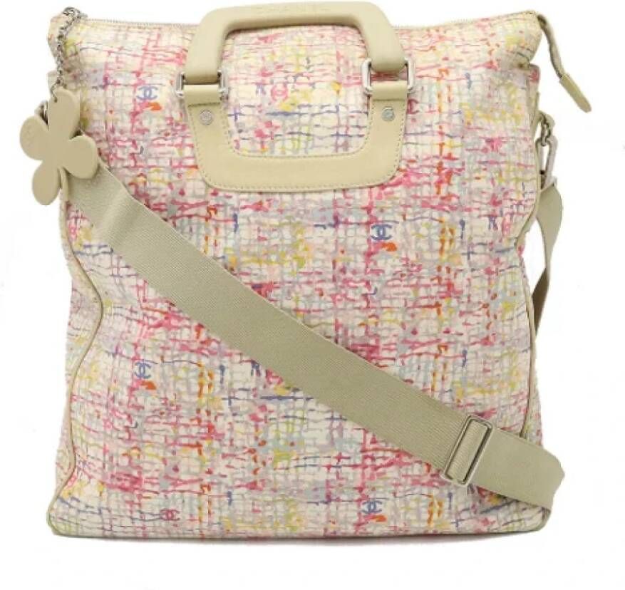 Chanel Vintage Pre-owned Canvas chanel-bags Roze Dames