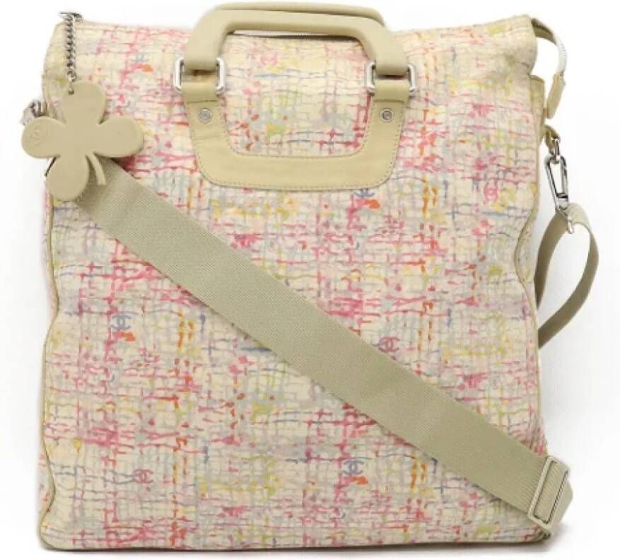 Chanel Vintage Pre-owned Canvas chanel-bags Roze Dames