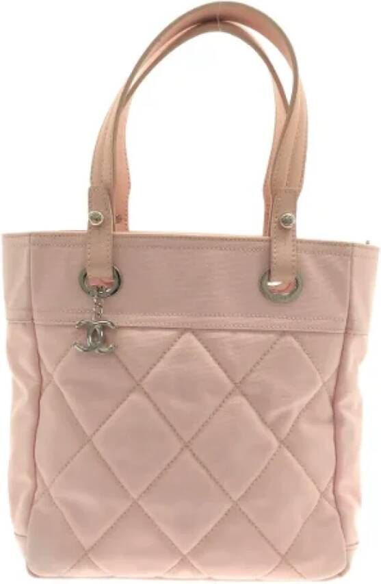 Chanel Vintage Pre-owned Canvas chanel-bags Roze Dames