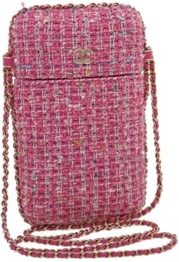 Chanel Vintage Pre-owned Canvas chanel-bags Roze Dames