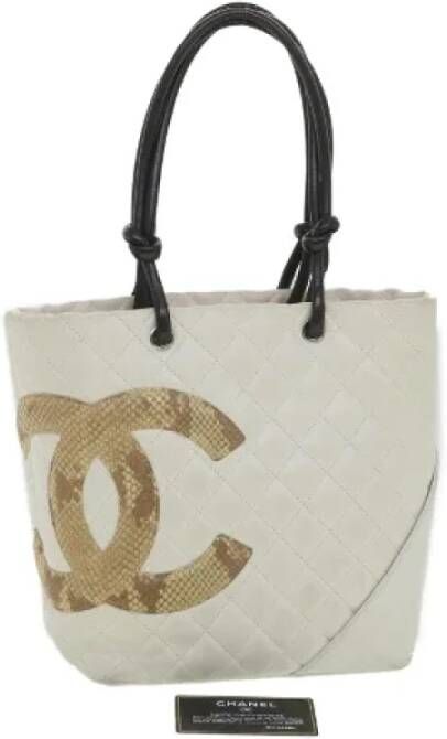 Chanel Vintage Pre-owned Canvas chanel-bags White Dames