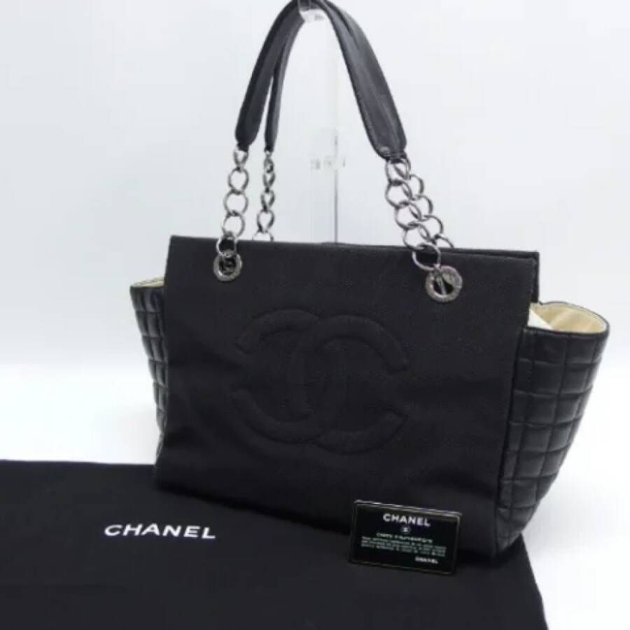 Chanel Vintage Pre-owned Canvas chanel-bags Zwart Dames